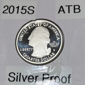 2015- 5 America The Beautiful (ATB) Quarters all Silver Proof - Picture 1 of 6
