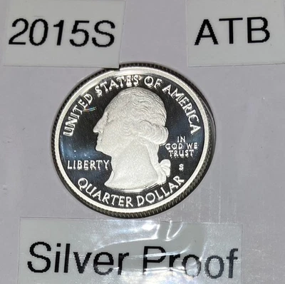 2015- 5 America The Beautiful (ATB) Quarters all Silver Proof - Image 1 of 4