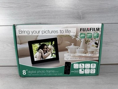 FUJIFILM 8” Digital Photo Frame DP-8V 3200 Images 800x600 Pixel LCD Screen Black - Image 1 of 4