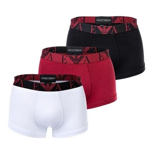 Emporio Armani 3-Pack Monogram Trunks - Picture 1 of 11