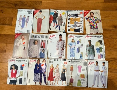 Lot Of 15 Vintage McCall Simplicity + Clothing Patterns Sizes XS-26 - Image 1 of 4