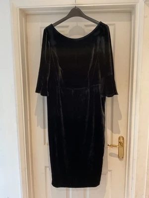 Boden Aubrey Velvet Dress - W0234 - Black - Size 16L - BNWT - Image 1 of 4