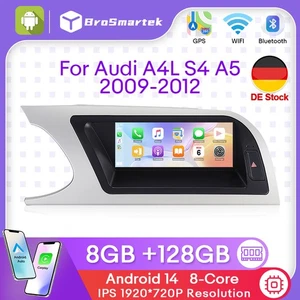 8,8" 128GB Autoradio Für Audi A4/B8/S4/S5 2009-2012 Android 14 GPS Navi BT DAB+ - Bild 1 von 15