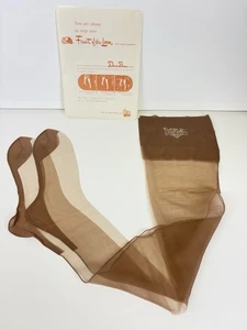 Vintage FRUIT OF THE LOOM Full Fashioned Stockings 51 Gauge 15 Denier sz 9 1/2 - Picture 1 of 8