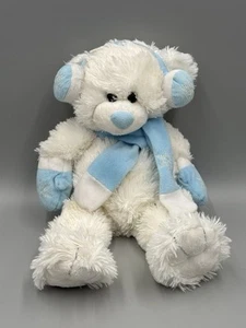 Peluche invernale KIDS PREFERITE orso bianco 16” peluche con paraorecchie e sciarpa - Foto 1 di 8