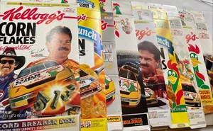 Vintage 9 KELLOGG'S flache leere Müslischachteln NASCAR Terry Labonte, Richard Petty - Bild 1 von 21