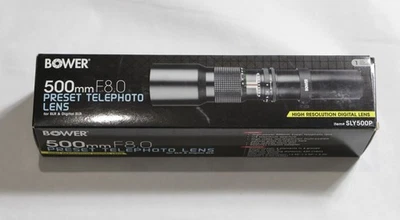 Bower 500mm f/8.0 Lens with T Mount for Canon 70 D etc Excellent shape! - Image 1 of 4