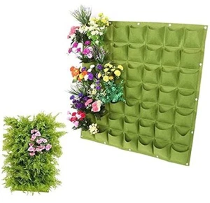Hanging Planting Grow Bags Hanging Vertical Wall Planter Wall 49 Pockets Green - Picture 1 of 8