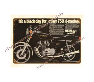 1983 4 Stroke GS750 Motorcycle motorbike Workshop metal tin sign - Picture 1 of 4