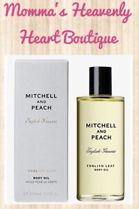 New In Box Mitchell and Peach English Growers Body Oil-(3.4 oz)