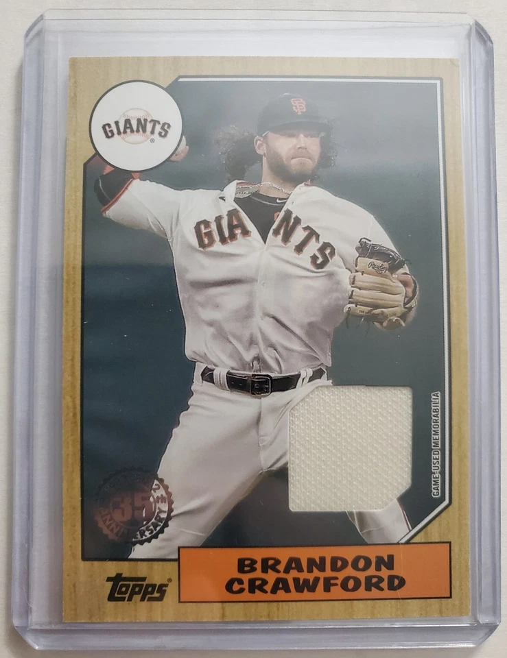 Brandon Crawford 2022 Topps Series 2 35th Anniversary Jersey Relic #87BR-BC - Image 1 of 4