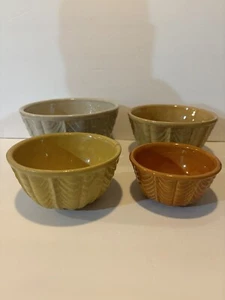 Cuencos de 4 piezas vintage Robinson Ransbottom Pottery Co. Roseville - Imagen 1 de 15