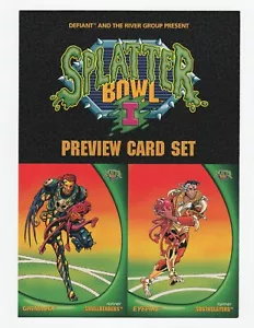 1993 Splatter Bowl Preview Card Set Uncut Promo Card Sheet - Bild 1 von 2