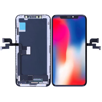 For iPhone X 5.8in Soft OLED LCD Digitizer Display Touch Screen Replacement - Image 1 of 4