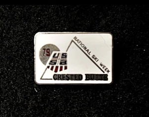 CRESTED BUTTE USSA NATIONAL SKI WEEK 1979 Skiing Pin COLORADO Souvenir Travel - Picture 1 of 3