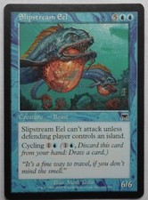 MAGIC THE GATHERING MTG 2002 ONSLAUGHT BLUE SLIPSTREAM EEL CREATURE ENGLISH CARD