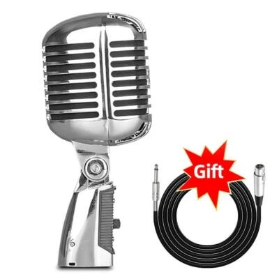 55SH Series Packet Dynamic Vocal Microphone Wired Cardioid Silver Mic - Image 1 of 4