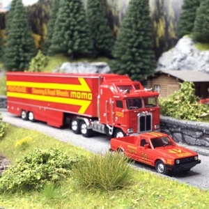 Camion Kenworth K Aerodyne Momo et VW Caddy, Rouge - Brekina 85735 - 1/87 - Imagen 1 de 4