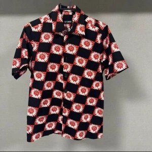 RAF SIMONS Silk Shantung Floral Shirt Short Sleeve Shirt 44 size from Japan - Picture 1 of 6
