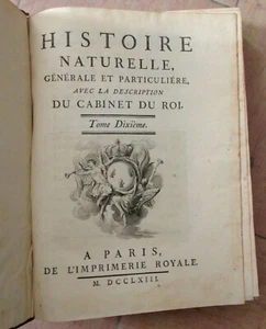 1763 BUFFON -DE SEVE HISTOIRE NATURELLE 57 PLANCHES de MAMMIFERES GRAND IN4 - Picture 1 of 10