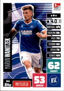 2020 Match Attax 2021 20 21 - 362 Marvin Wanitzek