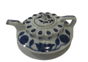 Antique Imperial Jiaqing Porcelain Qing Dynasty 5” Blue & White Teapot Stamped - Picture 1 of 9