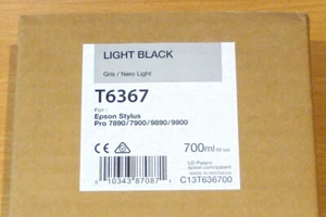 GENUINE EPSON T6367 Light Black cartridge 700ml ORIGINAL ink boxed & dated 2020 - Picture 1 of 4