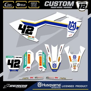 HUSQVARNA 85 MOTOCROSS GRAPHICS CUSTOM MX GRAPHICS KIT TC 85 HERITAGE WHI - Picture 1 of 7