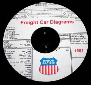 Union Pacific Railroad 1941-1981 Freight Car Diagrams & Data PDF Pages DVD - Picture 1 of 11