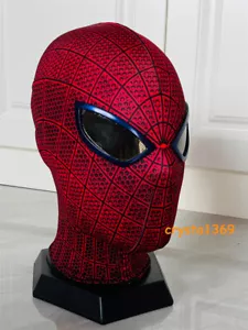 Maschera cosplay 1/1 fatta a mano The Amazing Spider-Man Spiderman Andrew Garfield Prop - Foto 1 di 7