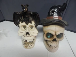 Candelabro Calavera Halloween porcelana 10 pulgadas - Imagen 1 de 5
