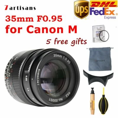 DHL 7artisans 35mm F0.95 APS-C Manual Focus Lens MF for Canon EF-M EOS-M stock