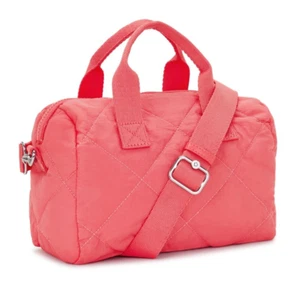 KIPLING BINA M TRAPUNTA STROPICCIATA BORSA ROSA COSMICO - Foto 1 di 7
