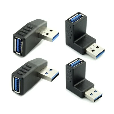 USB 3.0 a Spina Presa Cavo di Prolunga 90 Grado Angolato Destra Adattatore - Immagine 1 di 4