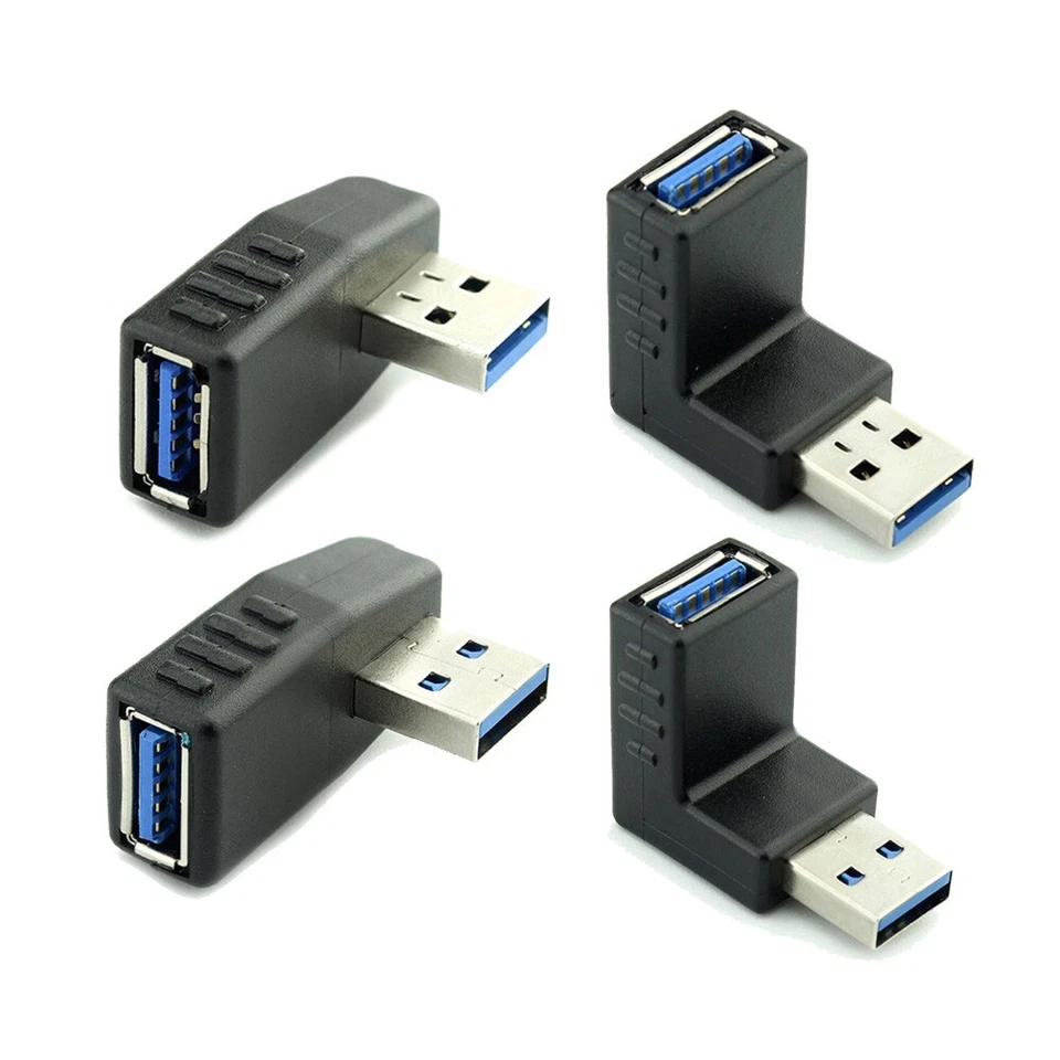 USB 3.0 a Spina Presa Cavo di Prolunga 90 Grado Angolato Destra Adattatore - Immagine 1 di 4