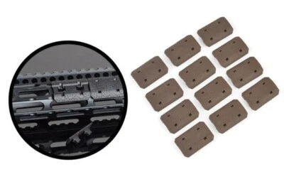 M-Lok Rail Cover Low Profile SNAP-IN Slot Covers for MLOK System Black / Tan - Image 1 of 4