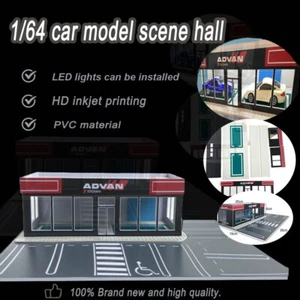 Diorama 1/64 Car Showroom Model City Street Car Parking Lot Scene Display Model - Picture 1 of 23
