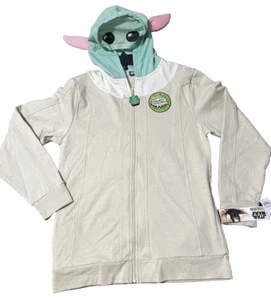 Disney Star Wars Grogu Baby Yoda Mandalorian  Full-Zip Hoodie Youth L - Picture 1 of 7