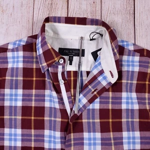 NWT $250 Rag & Bone Beach Plaid Lightweight Shirt Long Sleeve Mens Size XS - Picture 1 of 20