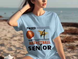 Proud Basketball Senior 2025 T-Shirt, Gift for Graduating gift for mom for dad - Picture 1 of 25