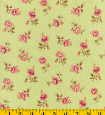 Fabric Notting Hill Stonehill Pink & Green Floral 100% Cotton Quilt 1 7/8 Yards