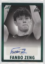 2021-22 Leaf Memories 1960 Base Auto Green Spectrum /50 Fanbo Zeng #BW-FZ1 Auto