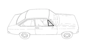 NEW For Ford Escort Mk2 Front Door Quarter Window Rubber Seal Replacement PAIR - Picture 1 of 2