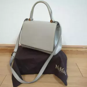 Max Mara J Handtasche Schultertasche Handtasche grau gebraucht H 6,88 x B 9,05 x T 5,11 cm - Bild 1 von 6