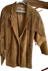 Woman's Suede Fringe Jacket Size M - Picture 1 of 8