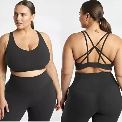 NWT Athleta Womens Active Solace Strappy Crisscross Sports Bra D-DD+ Size 1X - Image 1 of 4