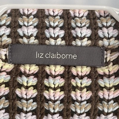 Suéter Tejido Vintage Liz Claiborne Para Mujer Talla M Arco Iris Bobble Palomitas Tejido Foto 1 de 4
