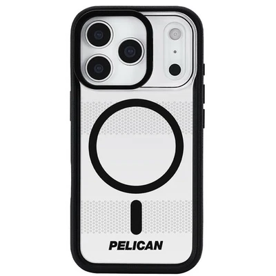 Pelican Protector Phone Case With Metal Kick Stand for iPhone 17 Pro Clear/Black - Image 1 of 4