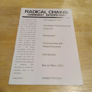 Radical Chains Communist Anticipations No 3 1991-1992 UK 4to SC Newsprint VG+ - Bild 1 von 5