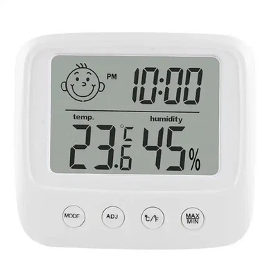 Digital Indoor Humidity Gauge and Room Thermometer for Home Use White Color - Image 1 of 4
